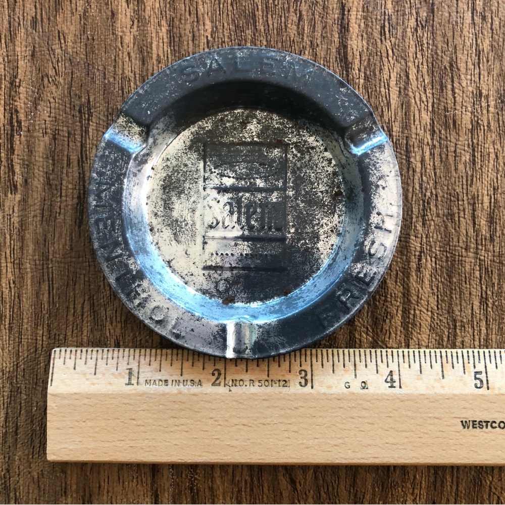 Vintage Salem Cigarettes Metal Ashtray